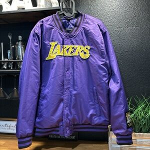 Purple and yellow Lakers bomber jacket #NBA